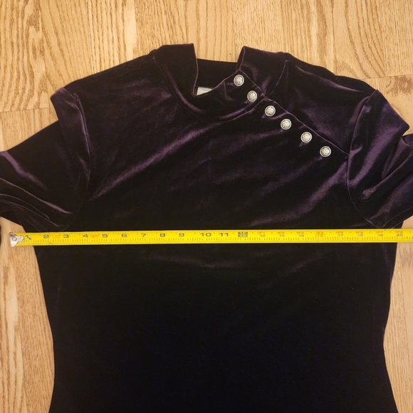 EUC Vintage Coldwater Creek Purple Velvet Dress, Size Petite Medium *HOST PICK* - Picture 11 of 11